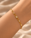 Lustrous Layered Solitaire Bracelet – Gold Crystal