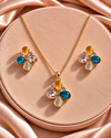 Petal Bloom Set – Teal Champagne
