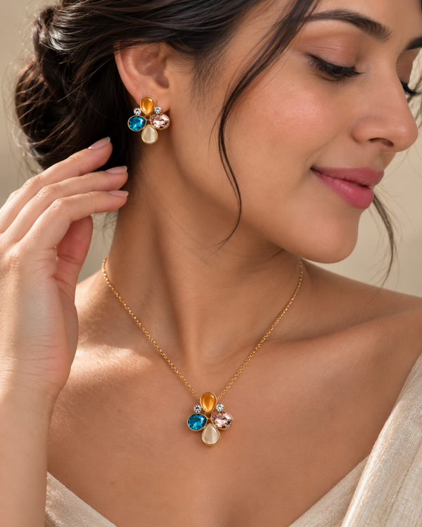 Petal Bloom Set – Teal Champagne