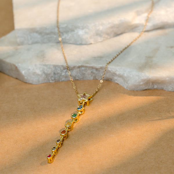 Allure Celestial Rainbow Drop Necklace