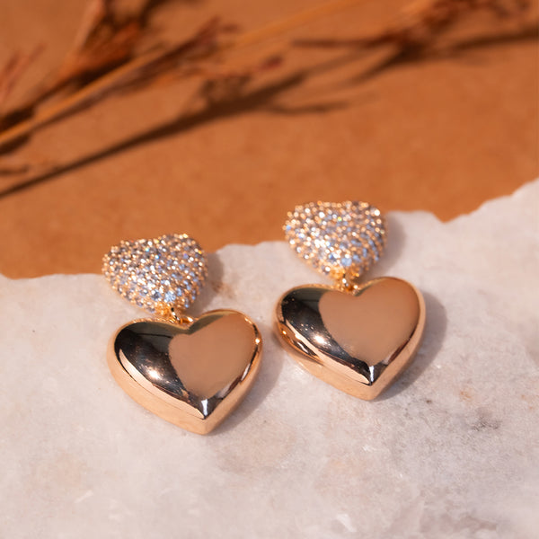 Illume Golden Luxe Heart Earrings