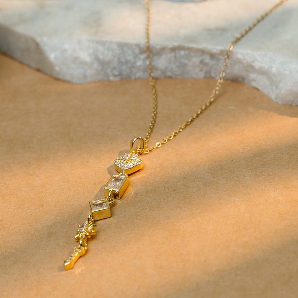 Allure Luxe Drop Charm Necklace