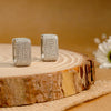 Illume Crystal Grid Huggie Earrings