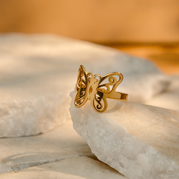 Eternal Butterfly Gold Ring