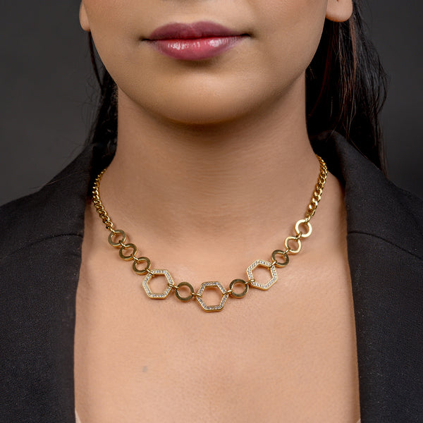 Allure Geometric Luxe Link Necklace