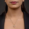 Allure Cherry Bloom Heart Pendant Necklace