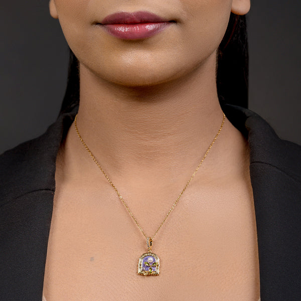 Allure Secret Garden Pearl Pendant Necklace
