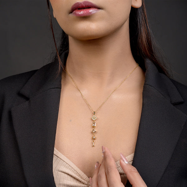 Allure Luxe Drop Charm Necklace