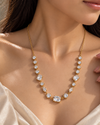 Radiant Crystal Cascade Necklace – Clear