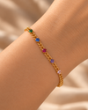 Lustrous Rainbow Gem Bracelet – Multicolour