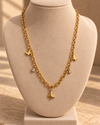 Radiant Butterfly Charm Necklace – Gold Crystal