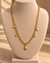 Radiant Butterfly Charm Necklace – Gold Crystal
