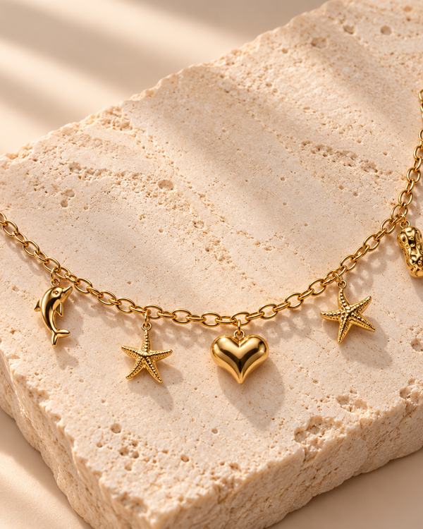 Lustrous Ocean Charm Bracelet