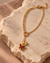 Lustrous Butterfly Heart Bracelet – Amber Gold