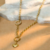 Allure Linked Heart Drop Necklace