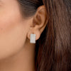 Illume Crystal Grid Huggie Earrings