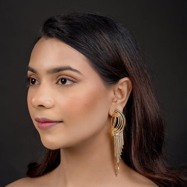 Illume Golden Arc Cascade Earrings