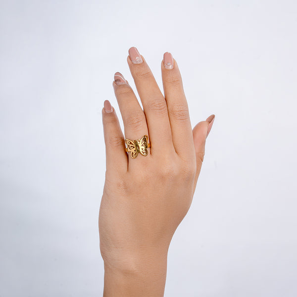 Eternal Butterfly Gold Ring