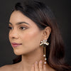 Illume Crystal Bloom Pearl Tassel Earrings