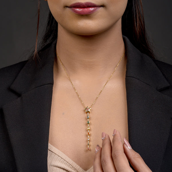 Allure Celestial Rainbow Drop Necklace