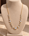 Radiant Crystal Cascade Necklace – Clear