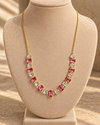 Radiant Rose Baguette Necklace – Pink Ivory