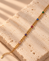 Lustrous Rainbow Gem Bracelet – Multicolour